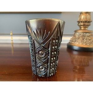 Chatelaine Carnival Glass Tumbler in Amethyst Excellent Condition Rare Find